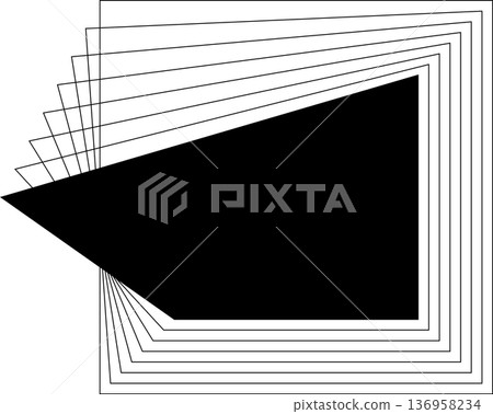 Square blended lines frame template design. Design elements Square blended lines frame template design. Design elements 136958234