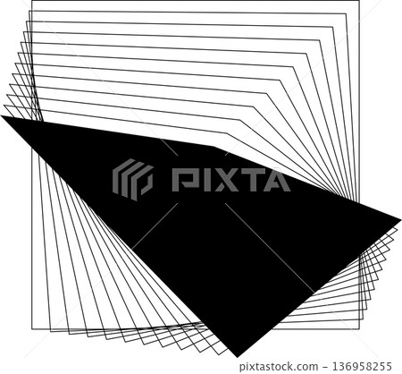 Square blended lines frame template design. Design elements Square blended lines frame template design. Design elements 136958255