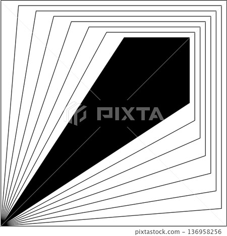Square blended lines frame template design. Design elements 136958256