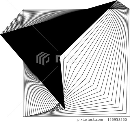 Square blended lines frame template design. Design elements Square blended lines frame template design. Design elements 136958260