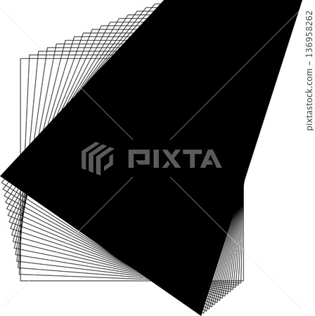 Square blended lines frame template design. Design elements Square blended lines frame template design. Design elements 136958262