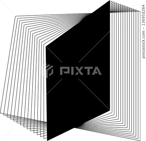 Square blended lines frame template design. Design elements Square blended lines frame template design. Design elements 136958264