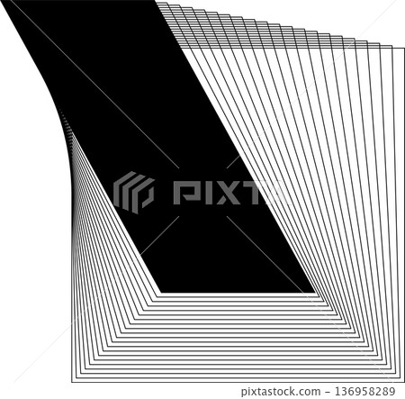 Square blended lines frame template design. Design elements Square blended lines frame template design. Design elements 136958289
