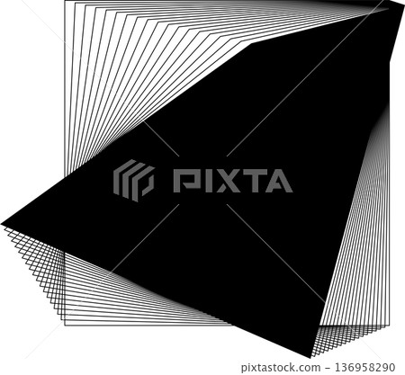 Square blended lines frame template design. Design elements Square blended lines frame template design. Design elements 136958290