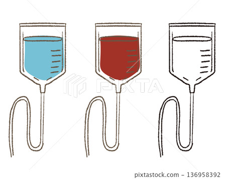 輸液、輸血和線條畫 輸液、輸血和線條畫 136958392