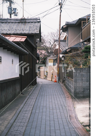 【八幡堀】盛開的櫻花美不勝收 / 常被用作古裝劇拍攝地的古老小鎮風光 136958503