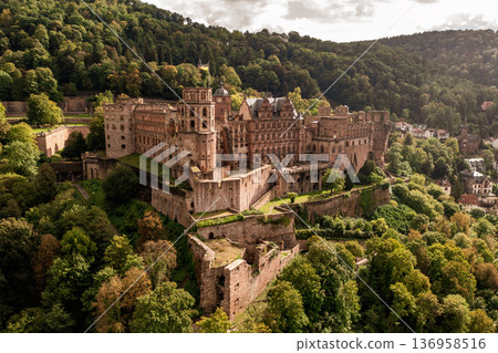 The castle ruin in Heidelberg, Baden Wuerttemberg, Germany, travel destination 136958516