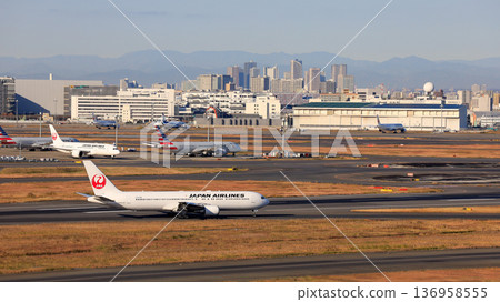 Skyscrapers around Musashi-Kosugi, Kawasaki City, seen from the observation deck of Haneda Airport's Terminal 1 136958555