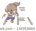 Illustration of a child doing side jumps 136958860