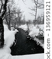 A snow-covered river 136959121