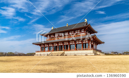 The Heijo Palace where the reconstructed Great Palace is built 136960390