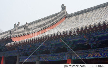 Martial arts Buddhist Shaolin Monastery in Luoyang, China Martial arts Buddhist Shaolin Monastery in Luoyang, China 136960660