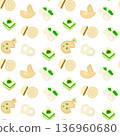 Arab sweets seamless pattern flat style for wallpapers 136960680