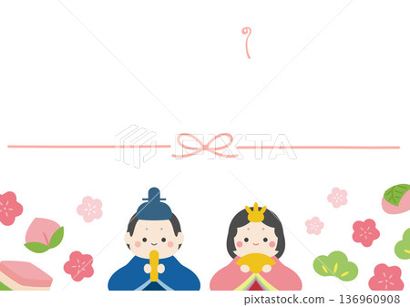可愛的女兒節紙 可愛的女兒節紙 136960908