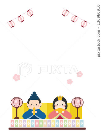 Hinamatsuri/First Doll Festival Celebration Card 02 136960910