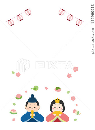 10 Celebration Cards for Girls' Festival and First Doll Festival 10 Celebration Cards for Girls' Festival and First Doll Festival 136960918