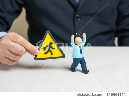 Employers are shocked by the emigration of workers. Labor shortage crisis and talent drain. Workforce migration and economic impact on business Employers are shocked by the emigration of workers. Labor shortage crisis and talent drain. Workforce migration and economic impact on business 136961151