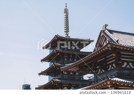 【四天王寺】代表大阪的古老寺廟，景色優美 136961818