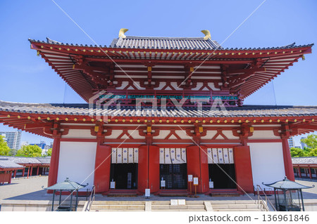 【四天王寺】代表大阪的古老寺廟，景色優美 136961846