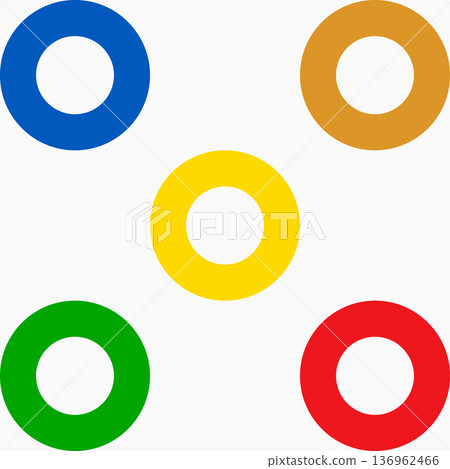 Colorful seamless abstract geometric background with circles. Simple background texture for print. Modern minimalist vector pattern with circular grid, polka dot, lattice, mesh or net. Colorful seamless abstract geometric background with circles. Simple background texture for print. Modern minimalist vector pattern with circular grid, polka dot, lattice, mesh or net. 136962466
