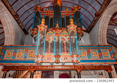 Parish close church of Pleyven, finistere, brittany, france 136962943