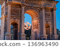 The Milano Cortina winter olympic games flame in Milan, Italy. 136963490