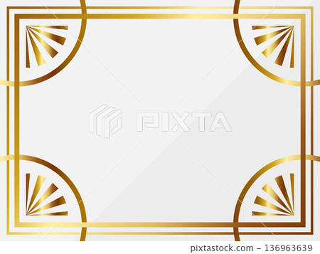 Luxurious Art Deco background in white and gold Luxurious Art Deco background in white and gold 136963639