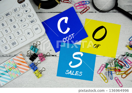 COS Cost Of Sales text phrase of business and financial concept COS Cost Of Sales text phrase of business and financial concept 136964996