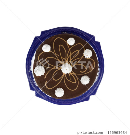 Chocolate cake on an isolated background Chocolate cake on an isolated background 136965684