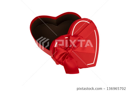 Red heart box on an isolated background Red heart box on an isolated background 136965702
