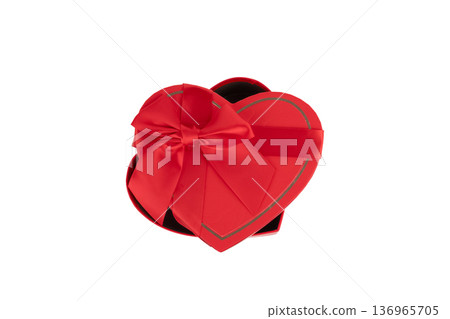 Red heart box on an isolated background Red heart box on an isolated background 136965705