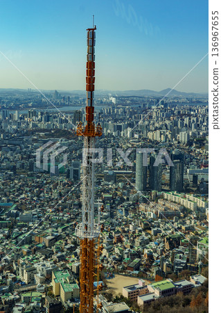 the city of Seoul in South korea 136967655