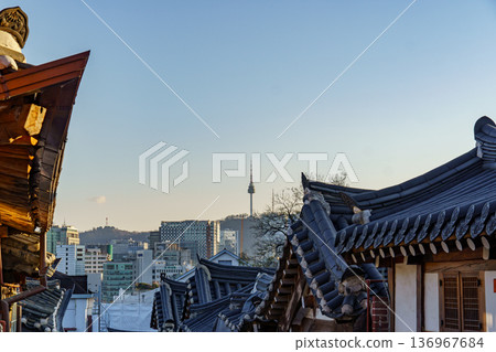 the city of Seoul in South korea the city of Seoul in South korea 136967684
