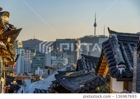 the city of Seoul in South korea the city of Seoul in South korea 136967693