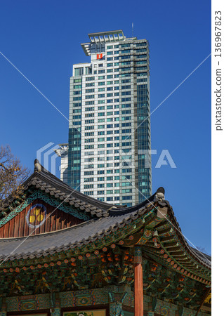the city of Seoul in South korea the city of Seoul in South korea 136967823