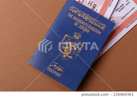 Jordan passport, Jordanian visa for international travel and vacation. Jordanian passport 136969361
