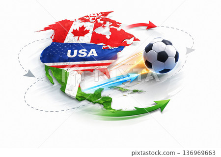 North america hosts soccer world cup 2026. North america hosts soccer world cup 2026. 136969663