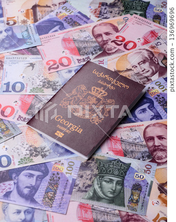 Georgia passport, Georgian visa for international travel and vacation. Georgian passport 136969696