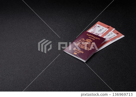 Georgia passport, Georgian visa for international travel and vacation. Georgian passport 136969713