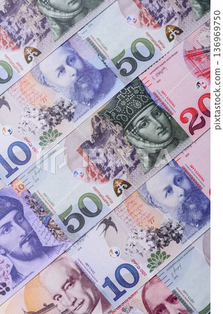 Georgia money, the georgian lari currency, banknotes. Georgian money, the lari 136969750