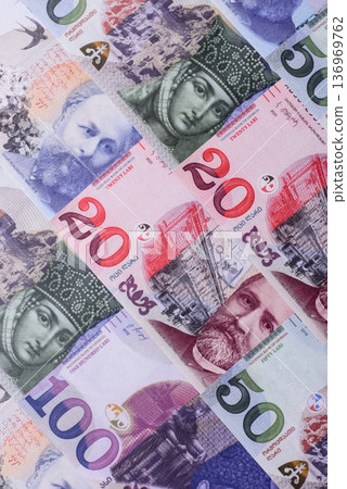 Georgia money, the georgian lari currency, banknotes. Georgian money, the lari Georgia money, the georgian lari currency, banknotes. Georgian money, the lari 136969762