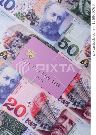 A credit card for contactless cashless payments via a terminal or online. A credit card A credit card for contactless cashless payments via a terminal or online. A credit card 136969769