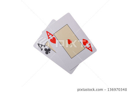 Casino, cards and chips on a colored background, poker and blackjack, gambling. Cards and chips 136970348