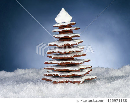 Gingerbread christmas tree 136971188