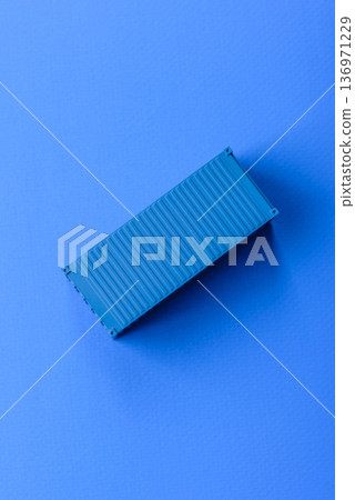 A cargo container in a port warehouse as a logistics element, export. A cargo container 136971229