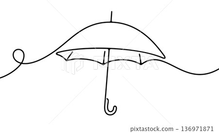 Umbrella, weather and rain, graphic design. Parasol, rainy, rainfall and downpour, vector design and illustration 136971871