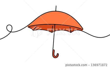 Umbrella, weather and rain, graphic design. Parasol, rainy, rainfall and downpour, vector design and illustration 136971872