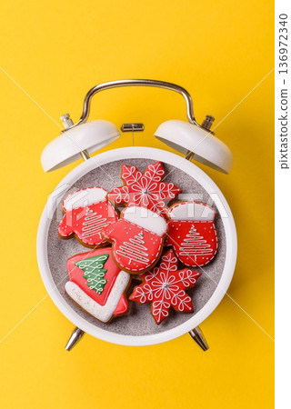Gingerbread, Christmas cookies, or sweets for a festive family table. Christmas gingerbread Gingerbread, Christmas cookies, or sweets for a festive family table. Christmas gingerbread 136972340