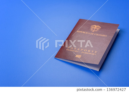 Colombia passport, visa for international travel and vacation. Colombian passport Colombia passport, visa for international travel and vacation. Colombian passport 136972427