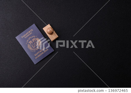 Dominican republic passport, visa for international travel and vacation. Dominican passport Dominican republic passport, visa for international travel and vacation. Dominican passport 136972465